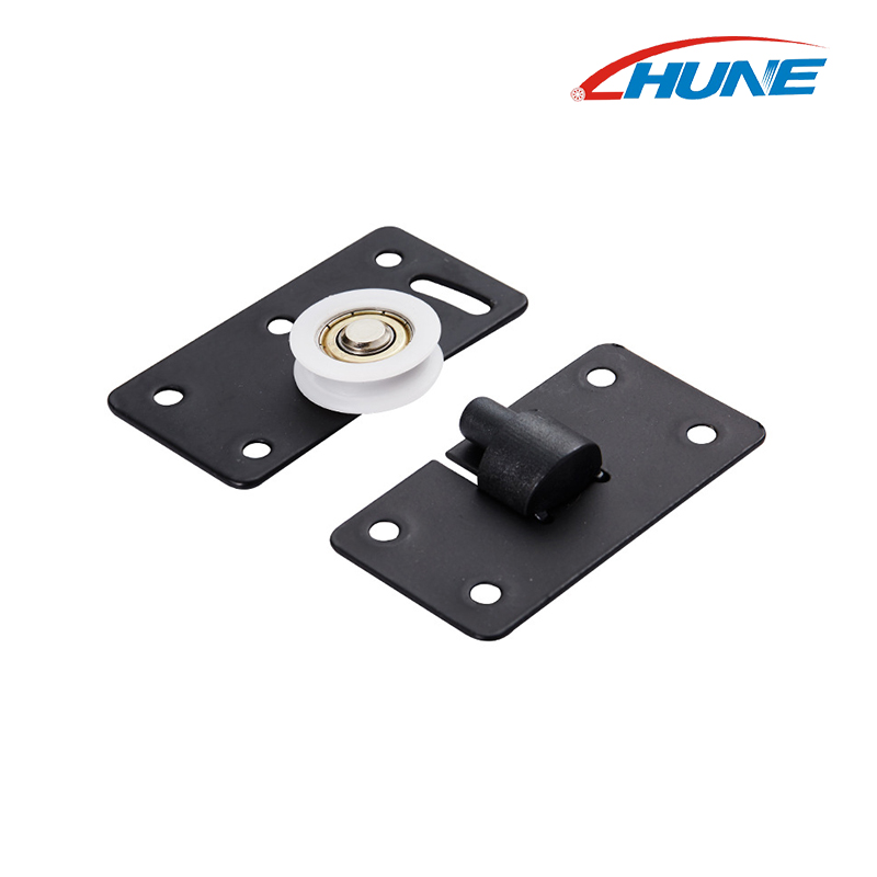 Herrajes para guardarropa, muebles, gabinete, puerta corrediza ajustable, rodillo deslizante de nailon